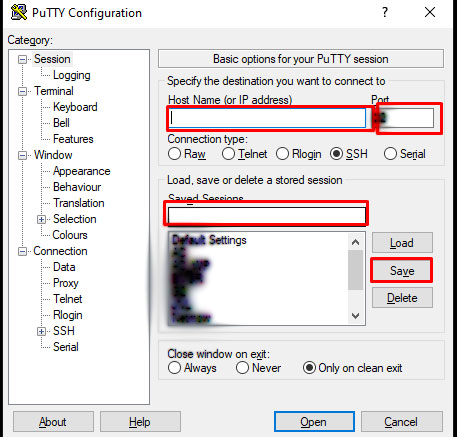 PuTTY on Windows Step 4