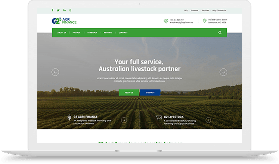 G2 Agri Group – livestock business Website Design Company in Gold Coast